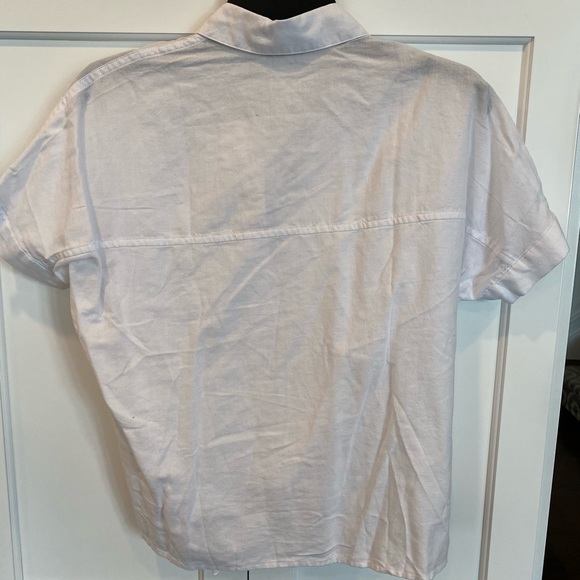 MADEWELL NEW Short-Sleeve Tie-Front Shirt - Picture 4 of 7